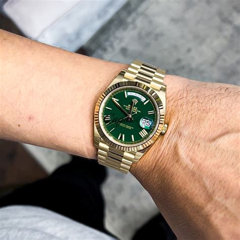 rolex oyster day date green price|rolex day date cost.